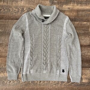 Buckle Trash Nouveau Sweater Men's  Medium Gray Cable‎ Knit Nordic